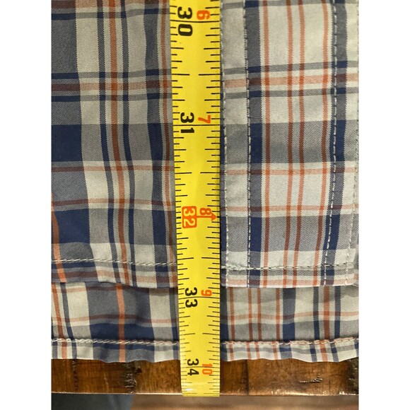 Duluth Trading Co Long Sleeve Blue Plaid Shirt Polyester Nylon Mens Size XL - Picture 6 of 6